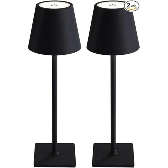cordless rechargeable table lamp dimmable led portable light for bedroom patio - Picture 7 of 7